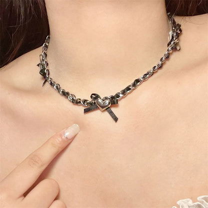 Heart Bow Necklace