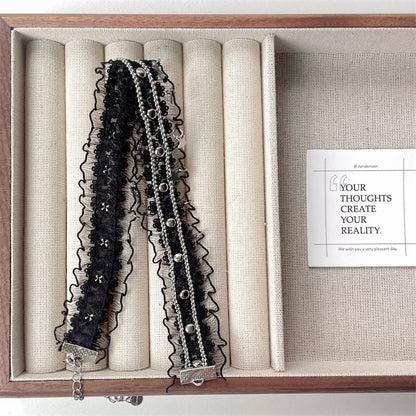 Star Fringed Lace Choker