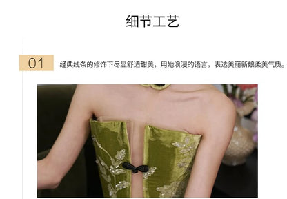 Floral Evening Sheath Strapless Gown