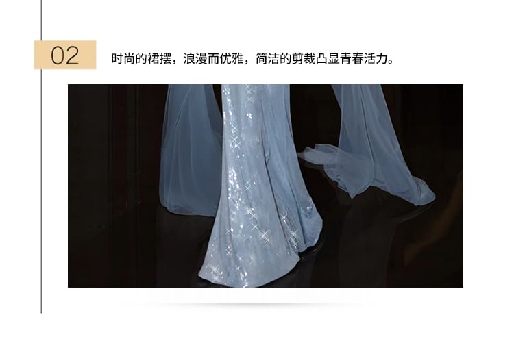 Gown Plaid Strapless Mermaid Evening