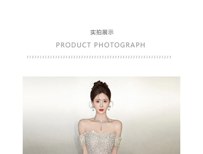 Evening Sequin Mermaid Off-Shoulder Gown