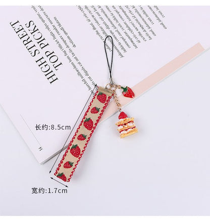 Strawberry Cake Phone Charm