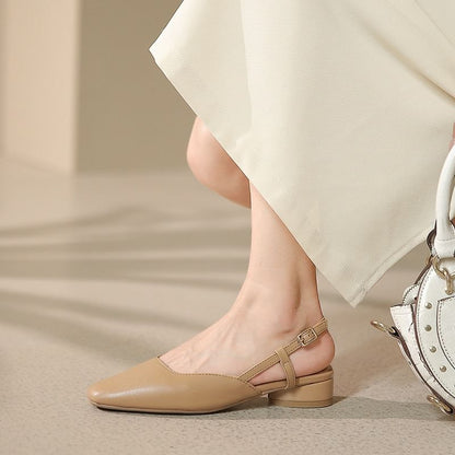 Slingback Low Heel Sandals