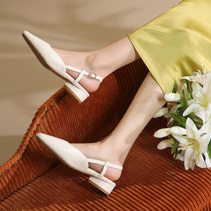 Slingback Low Heel Sandals
