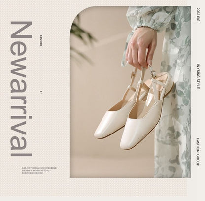 Slingback Low Heel Sandals