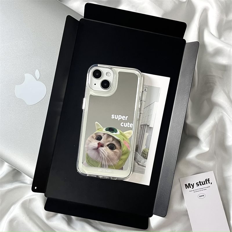 Case Phone Mirrored Cat