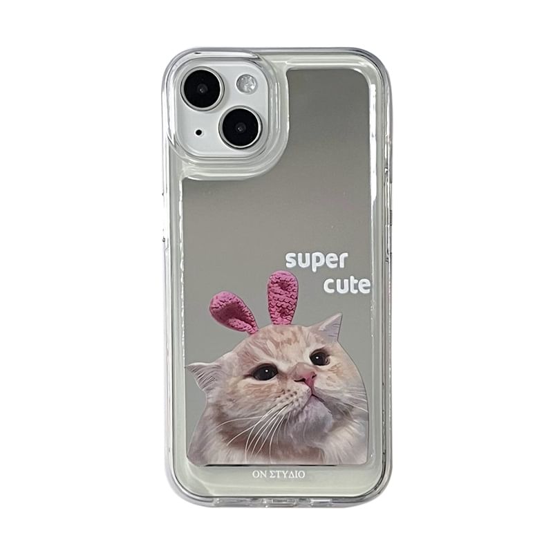 Case Phone Mirrored Cat