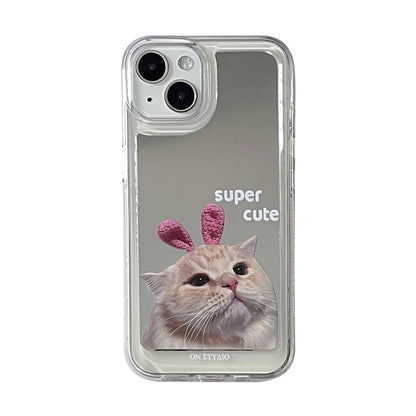 Case Phone Mirrored Cat