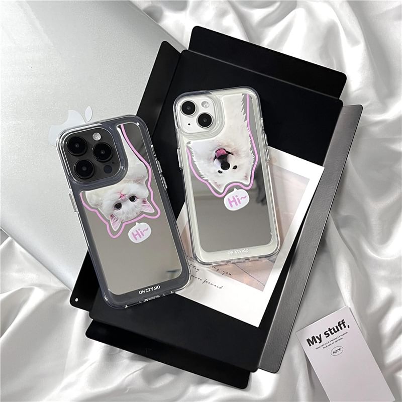 Animal Mirrored Phone Case - iPhone 15 Pro Max / 15 Pro / 15 Plus / 15 / 14 Pro Max / 14 Pro / 14 Plus / 14 / 13 Pro Max / 13 Pro / 13 / 13 mini / 12 Pro Max / 12 Pro / 12 / 12 mini / 11 Pro Max / 11 Pro / 11