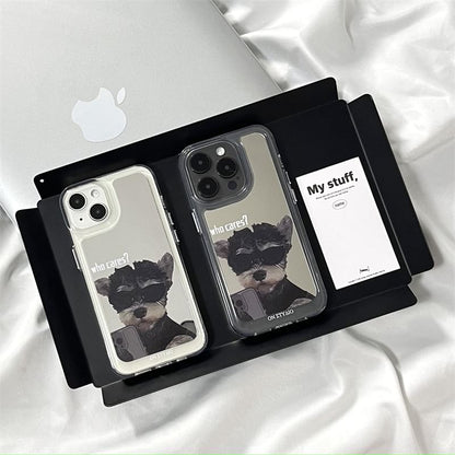 Dog Phone Case Mirrored
