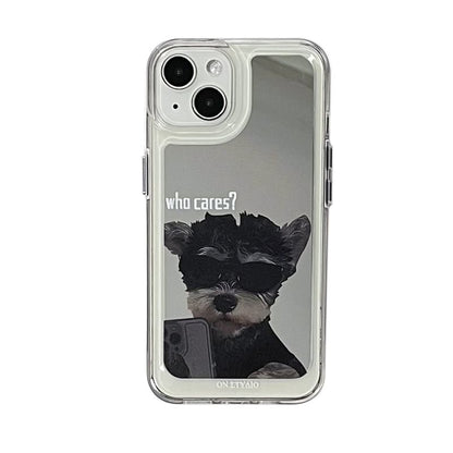 Dog Phone Case Mirrored