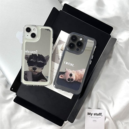Dog Phone Case Mirrored