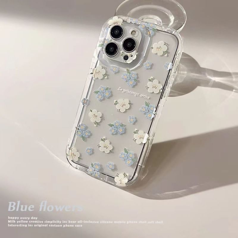 Floral Phone Case - iPhone 15 Pro Max / 15 Pro / 15 Plus / 15 / 14 Pro Max / 14 Pro / 14 Plus / 14 / 13 Pro Max / 13 Pro / 13 / 13 mini / 12 Pro Max / 12 Pro / 12 / 12 mini / 11 Pro Max / 11 Pro / 11