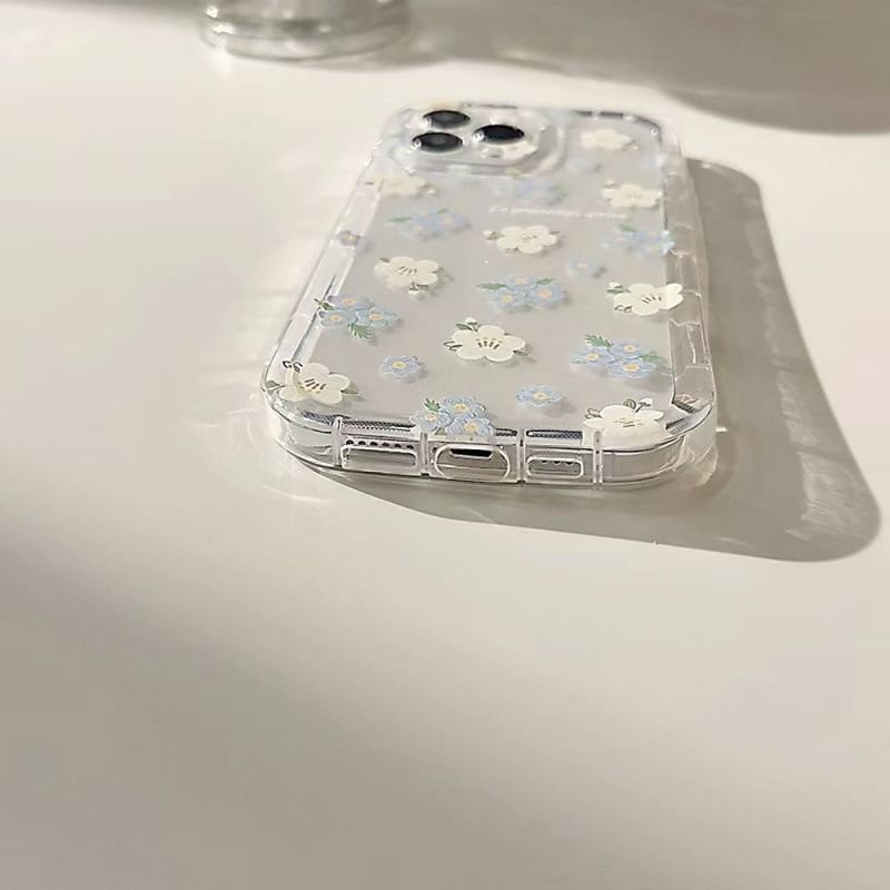 Floral Phone Case - iPhone 15 Pro Max / 15 Pro / 15 Plus / 15 / 14 Pro Max / 14 Pro / 14 Plus / 14 / 13 Pro Max / 13 Pro / 13 / 13 mini / 12 Pro Max / 12 Pro / 12 / 12 mini / 11 Pro Max / 11 Pro / 11