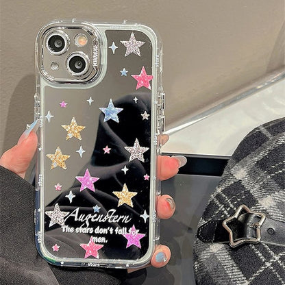 Star / Mirrored Phone Case - iPhone 15 Pro Max / 15 Pro / 15 Plus / 15 / 14 Pro Max / 14 Pro / 14 Plus / 14 / 13 Pro Max / 13 Pro / 13 / 13 mini / 12 Pro Max / 12 Pro / 12 / 12 mini / 11 Pro Max / 11 Pro / 11