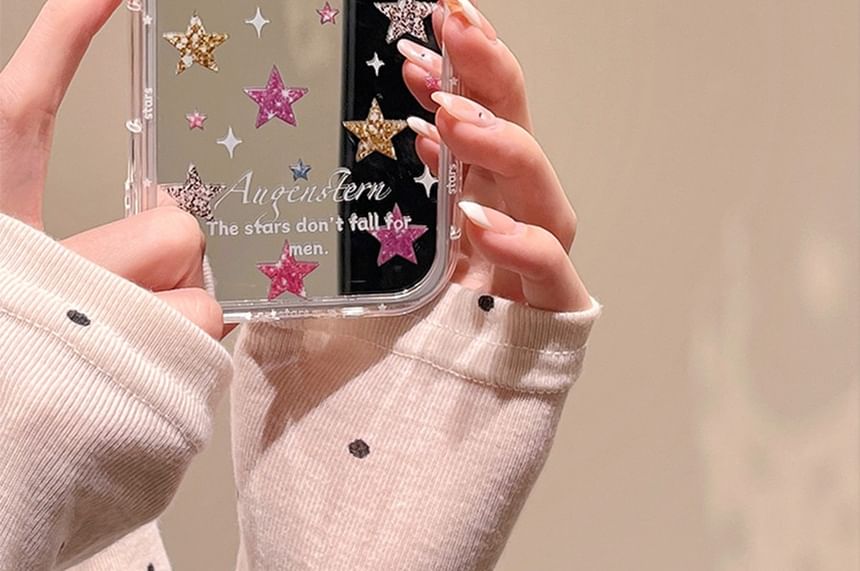 Star / Mirrored Phone Case - iPhone 15 Pro Max / 15 Pro / 15 Plus / 15 / 14 Pro Max / 14 Pro / 14 Plus / 14 / 13 Pro Max / 13 Pro / 13 / 13 mini / 12 Pro Max / 12 Pro / 12 / 12 mini / 11 Pro Max / 11 Pro / 11