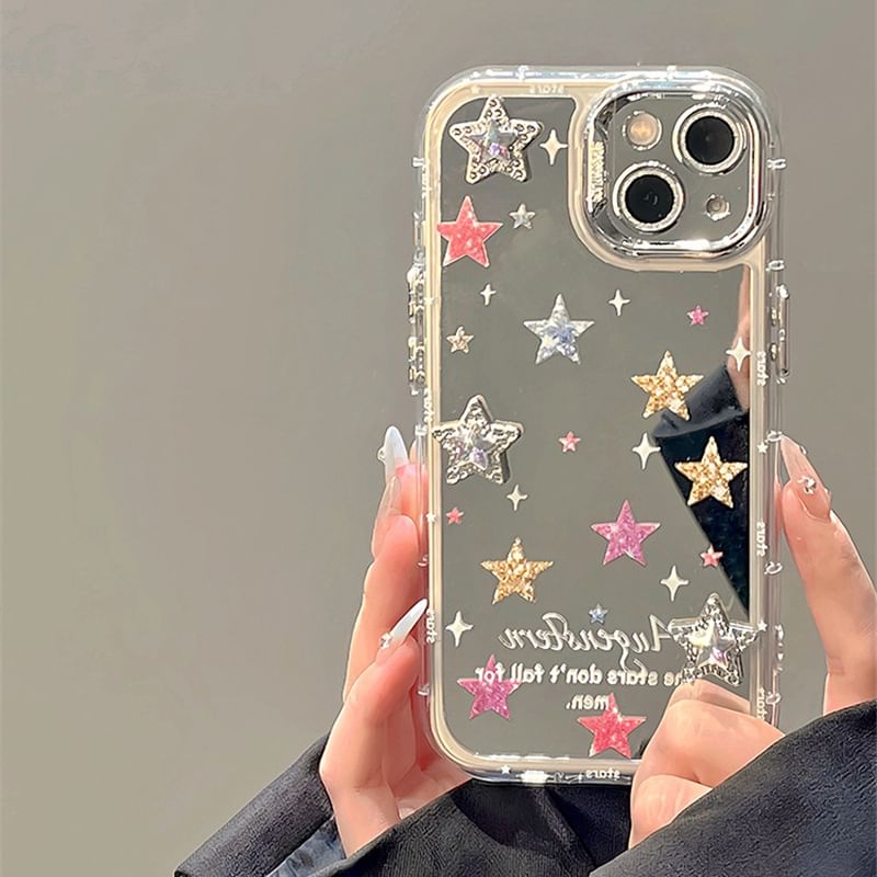 Star / Mirrored Phone Case - iPhone 15 Pro Max / 15 Pro / 15 Plus / 15 / 14 Pro Max / 14 Pro / 14 Plus / 14 / 13 Pro Max / 13 Pro / 13 / 13 mini / 12 Pro Max / 12 Pro / 12 / 12 mini / 11 Pro Max / 11 Pro / 11