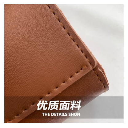 Faux Leather Flap Camera Crossbody Bag