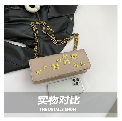 Butterfly Box Flap Crossbody Bag