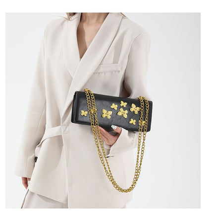 Butterfly Box Flap Crossbody Bag