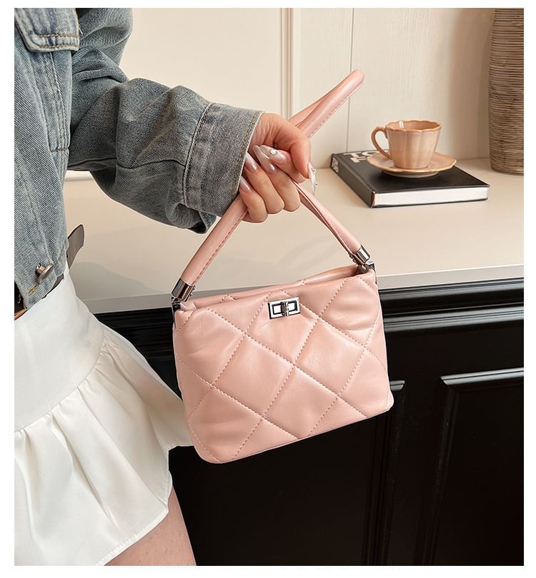 Quilted Twisted Bucket Bag