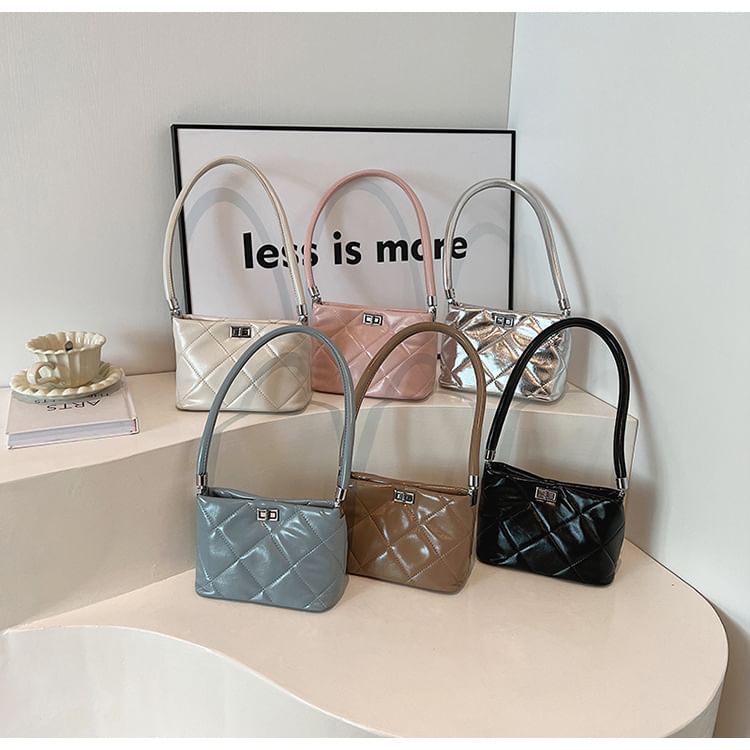 Quilted Twisted Bucket Bag