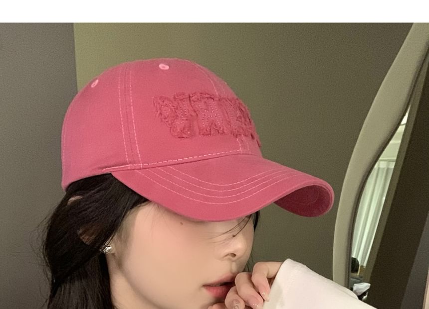 Lettering Applique Baseball Cap