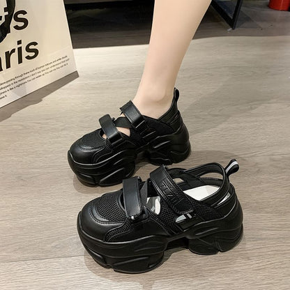 Platform Cutout Panel Sneakers