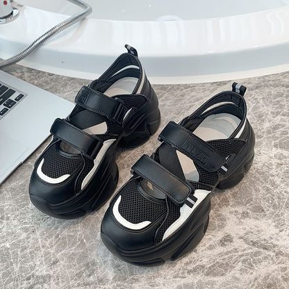 Platform Cutout Panel Sneakers