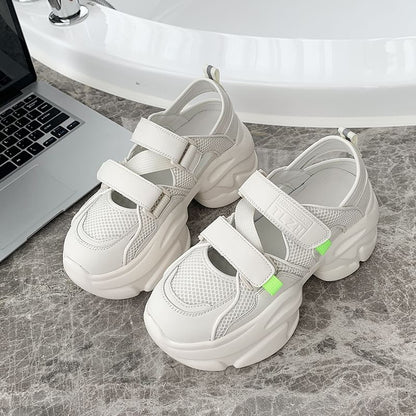 Platform Cutout Panel Sneakers