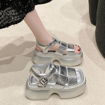 [38] Platform Gladiator Sandals
