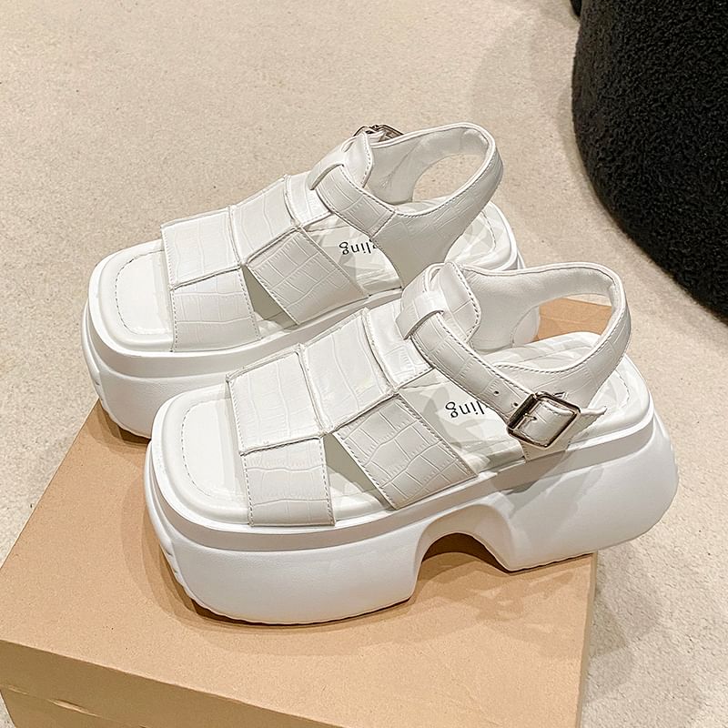 [38] Platform Gladiator Sandals