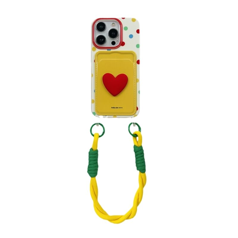 Heart Card Holder Phone Case / Strap / Lanyard / Set