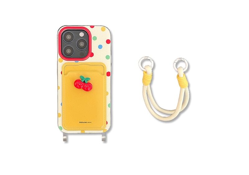 Phone / Strap Cherry Holder Set Card Case