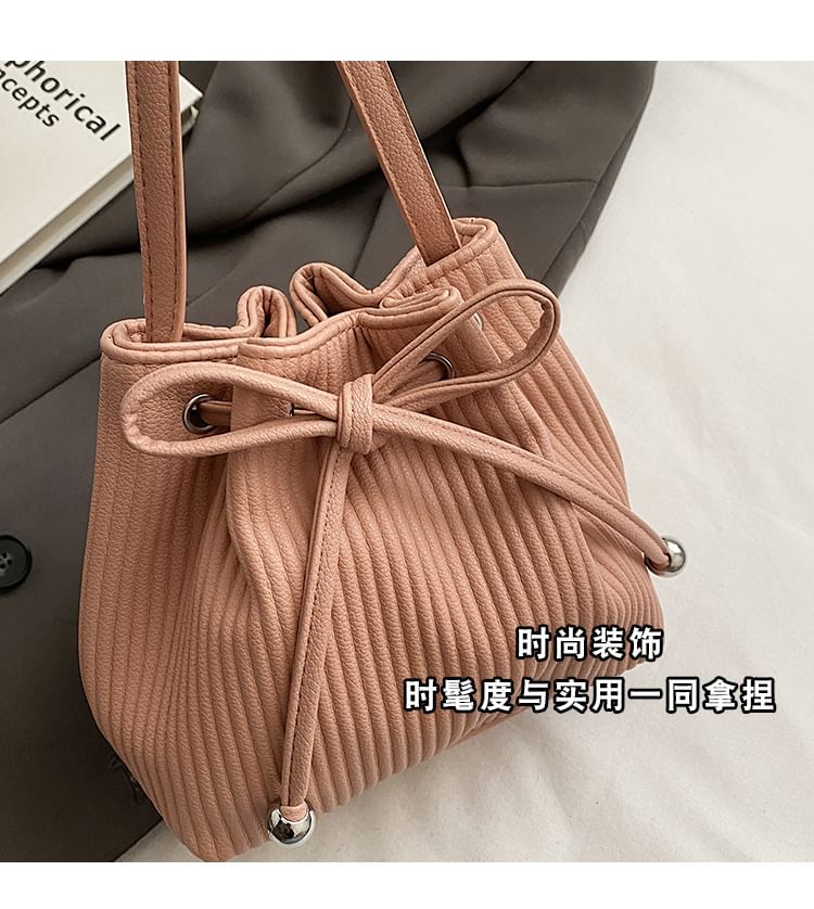 Ribbed Bucket Bag