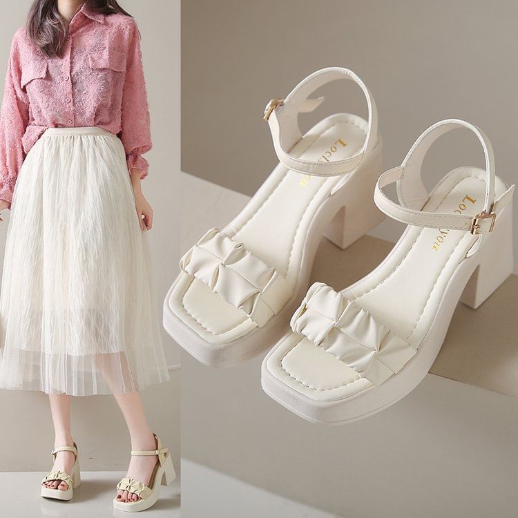 Platform Chunky Heel Sandals