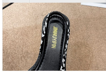 Square-Toe Slingback Sandals