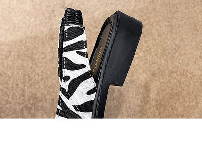 Square-Toe Slingback Sandals