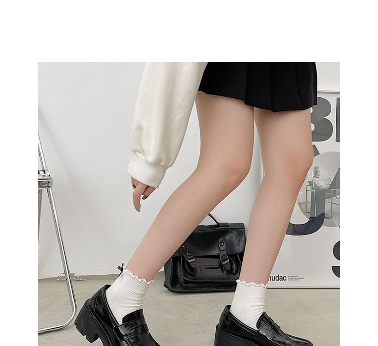 Platform Block-Heel Mary Jane Loafers