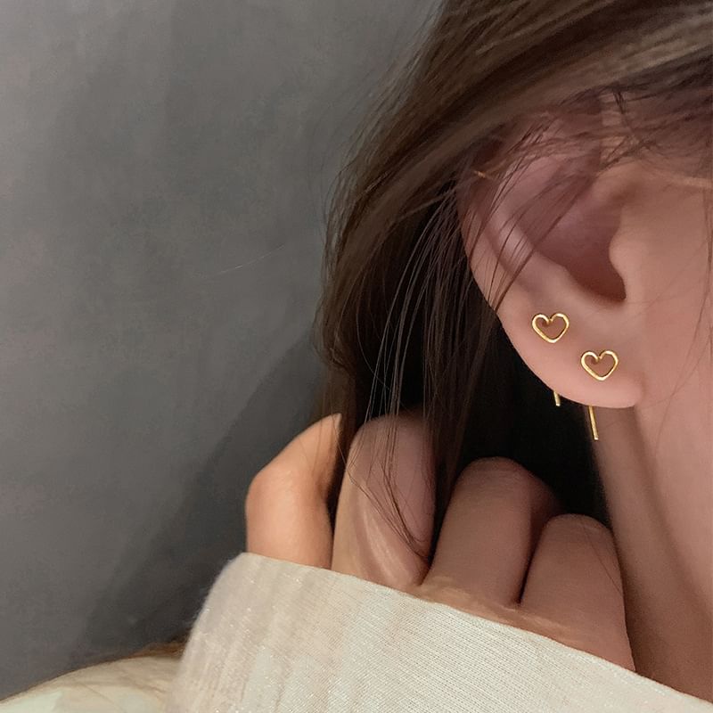 Veste d'oreille en alliage en forme de cœur