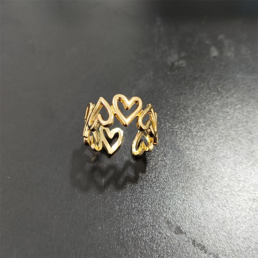 Heart Alloy Open Ring