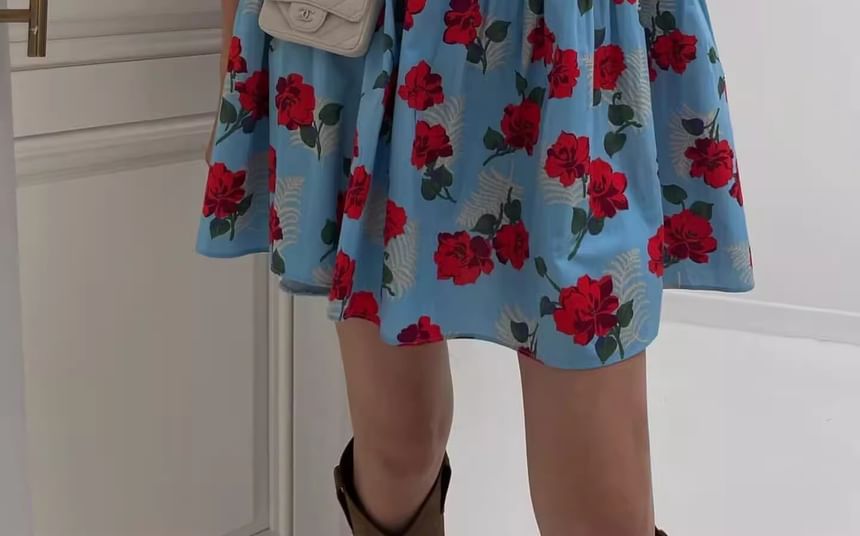 Sleeveless Floral Mini Sundress