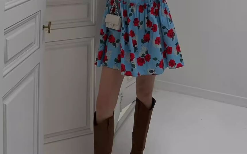 Sleeveless Floral Mini Sundress