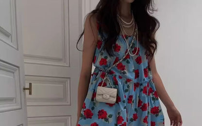 Sleeveless Floral Mini Sundress