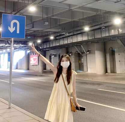 Sleeveless Plain Sundress