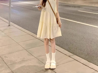 Sleeveless Plain Sundress