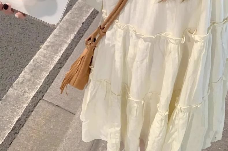 Sleeveless Plain Sundress