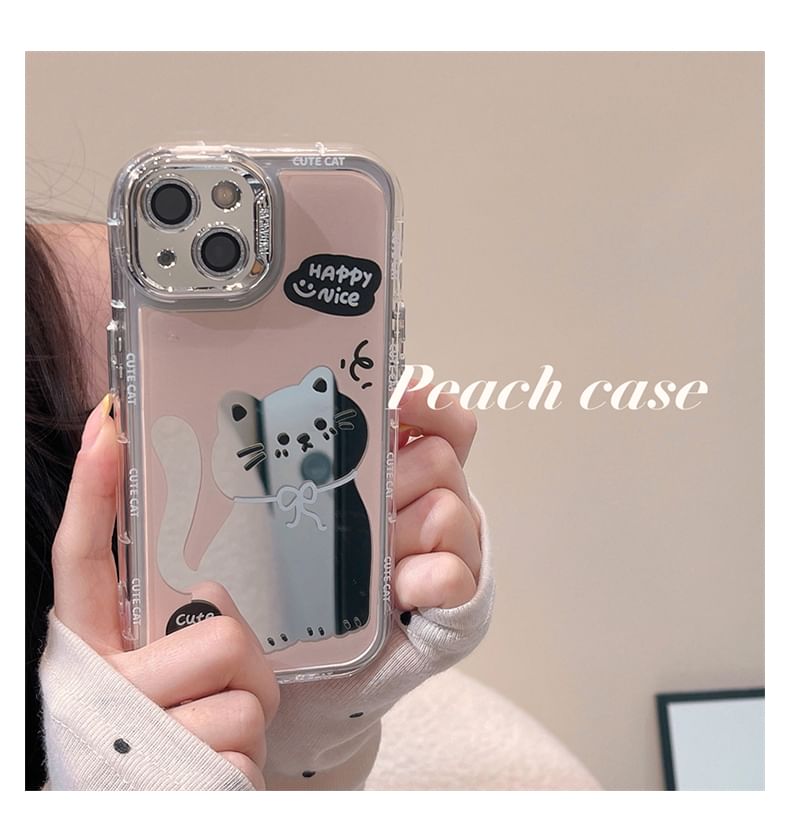 Cat Case Phone Mirrored
