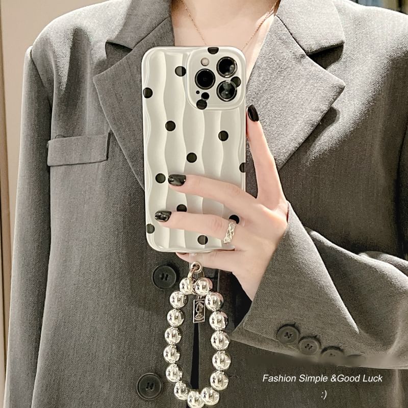 Phone Dot Strap Polka Case
