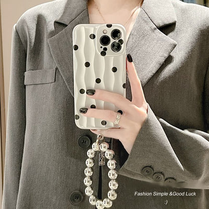 Phone Dot Strap Polka Case